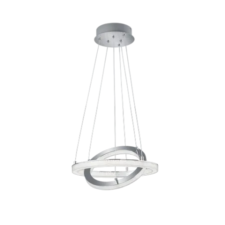TRIO Suspension intérieur chrome et blanc CHALET - Pas cher