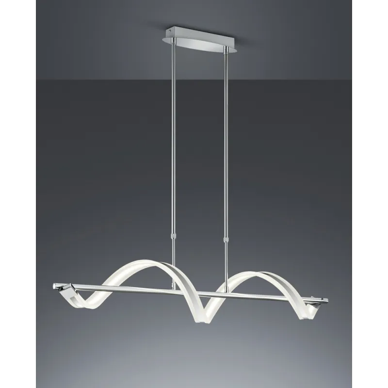 TRIO Suspension intérieur chrome et blanc SYDNEY - Pas cher