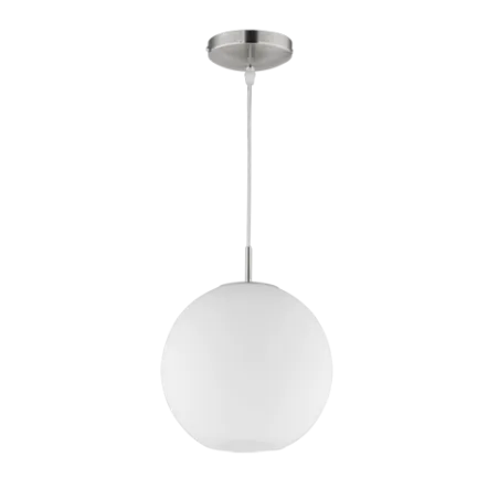 TRIO Suspension intérieur nickel mat et blanc MOON - Pas cher