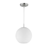 TRIO Suspension intérieur nickel mat et blanc MOON - Pas cher