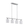 TRIO Suspension intérieur nickel mat et blanc TOMMY - Pas cher