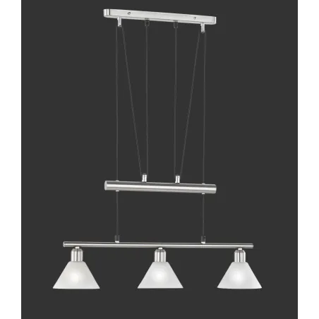TRIO Suspension intérieur nickel mat et blanc STAMINA - Pas cher