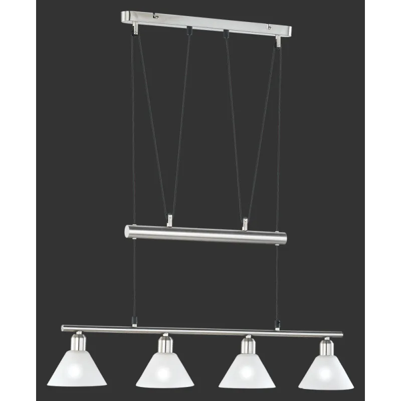 TRIO Suspension intérieur nickel mat et blanc STAMINA - Pas cher