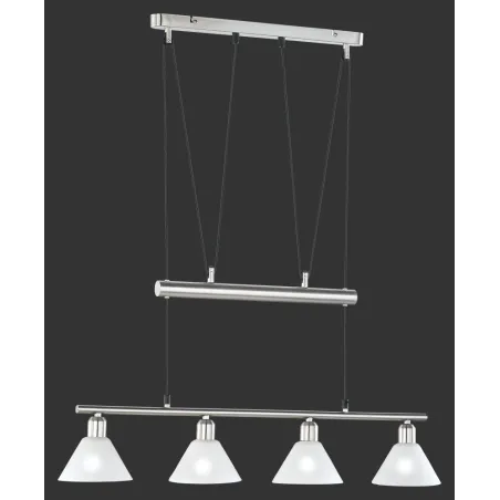 TRIO Suspension intérieur nickel mat et blanc STAMINA - Pas cher