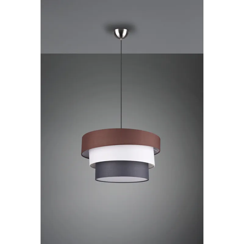 TRIO Suspension intérieur nickel mat et blanc IBIS - Pas cher