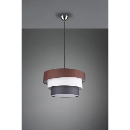 TRIO Suspension intérieur nickel mat et blanc IBIS - Pas cher