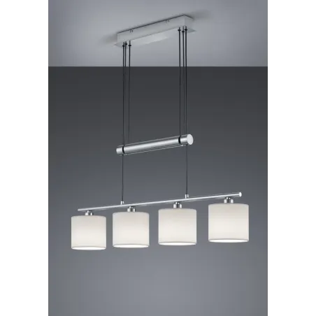 TRIO Suspension intérieur nickel mat et blanc GARDA - Pas cher