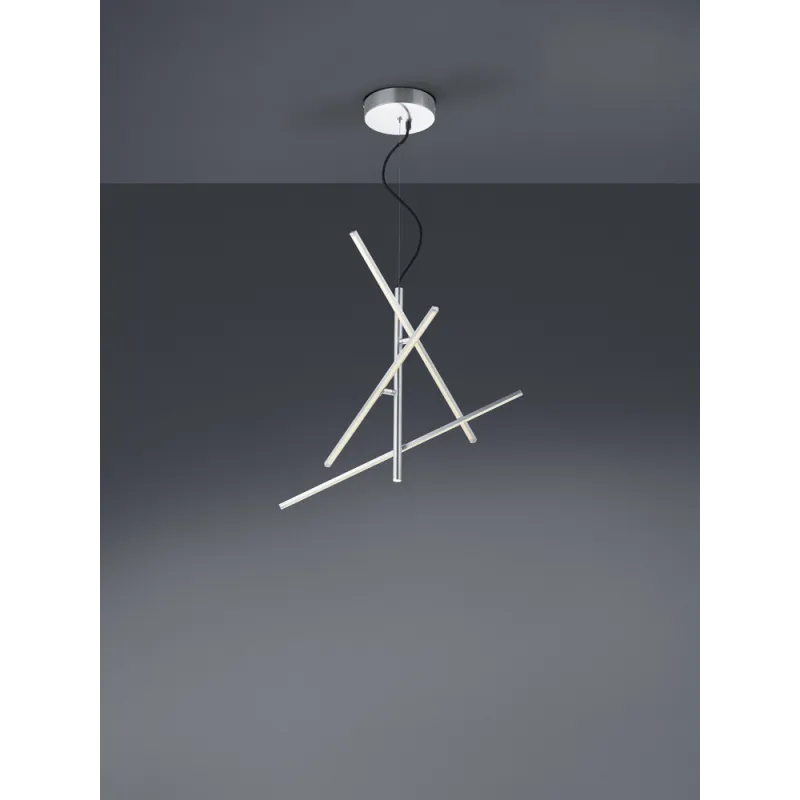 TRIO Suspension intérieur nickel mat et blanc TIRIAC - Pas cher