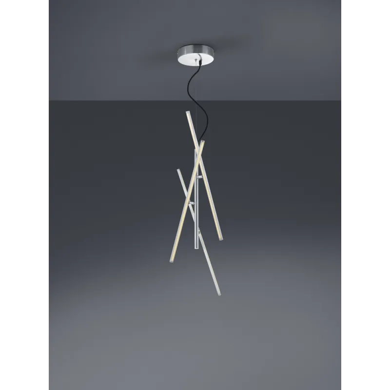 TRIO Suspension intérieur nickel mat et blanc TIRIAC - Pas cher
