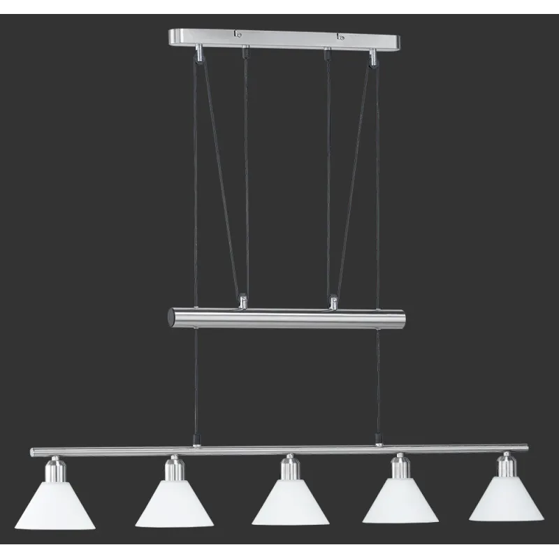 TRIO Suspension intérieur nickel mat et blanc STAMINA - Pas cher
