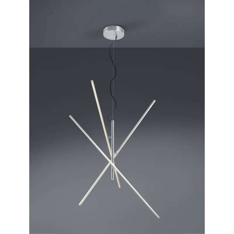 TRIO Suspension intérieur nickel mat et blanc TIRIAC - Pas cher