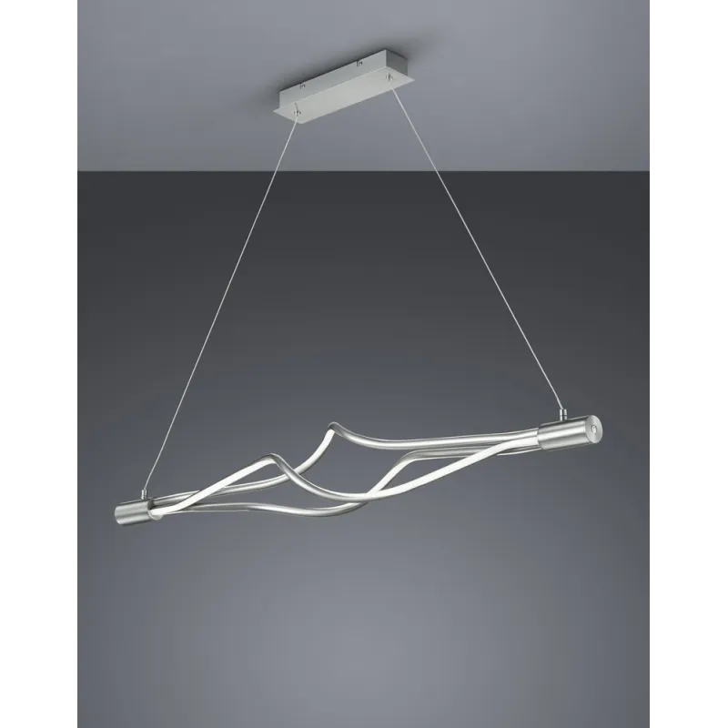 TRIO Suspension intérieur nickel mat et blanc LOOP - Pas cher
