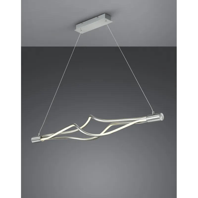 TRIO Suspension intérieur nickel mat et blanc LOOP - Pas cher