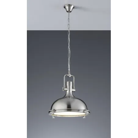 TRIO Suspension intérieur nickel mat et blanc BOSTON - Pas cher