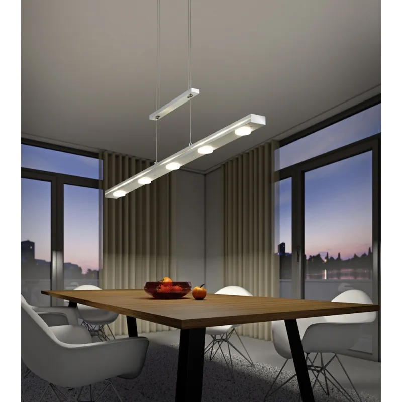 TRIO Suspension intérieur nickel mat et blanc LACAL - Pas cher