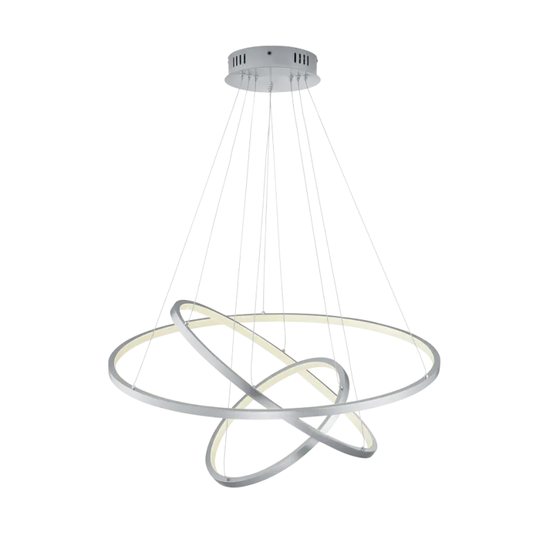 TRIO Suspension intérieur nickel mat et blanc AARON - Pas cher