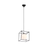 TRIO Suspension intérieur noir mat et blanc GABBIA - Pas cher