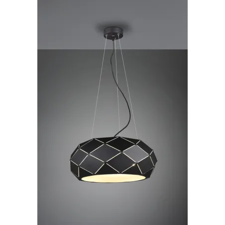 TRIO Suspension intérieur noir mat et blanc ZANDOR - Pas cher