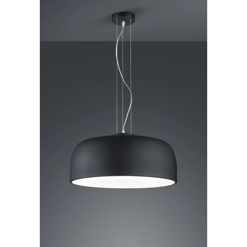 TRIO Suspension intérieur noir mat et blanc BARON - Pas cher