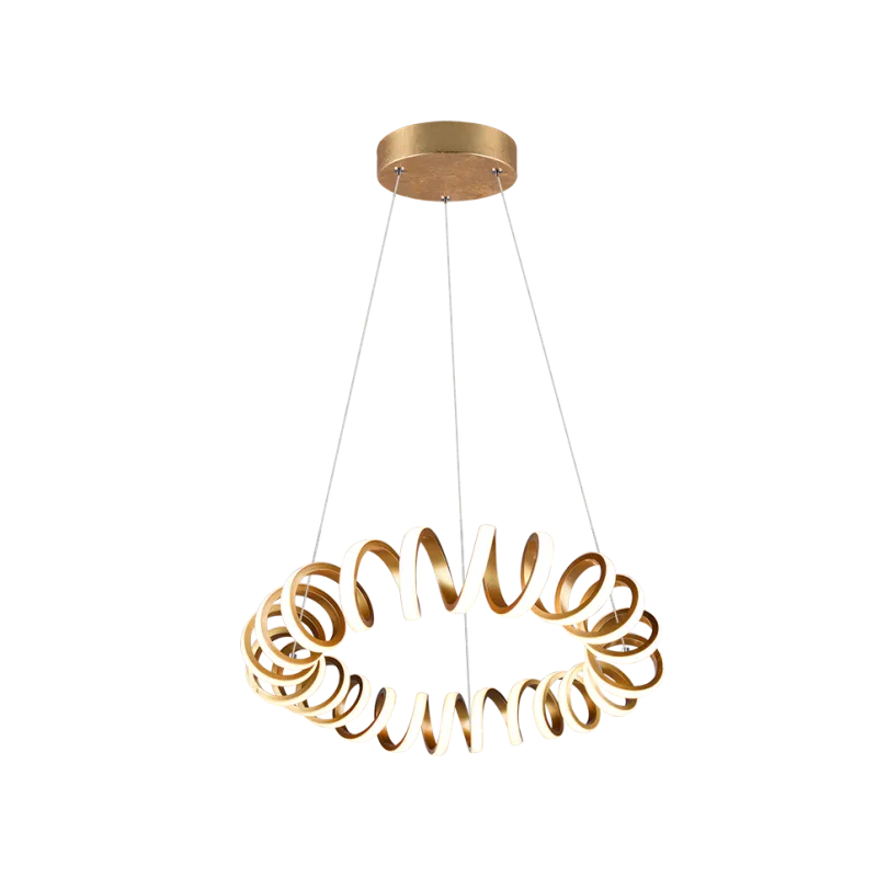 TRIO Suspension intérieur or et blanc CURL - Pas cher