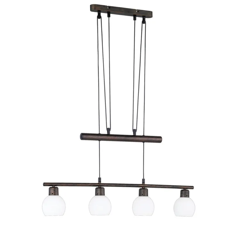 TRIO Suspension intérieur rouille antique et blanc FREDDY - Pas cher