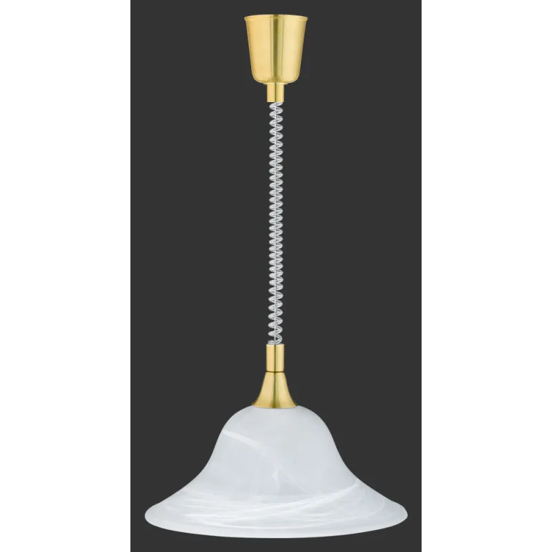 TRIO Suspension intérieur laiton mat et blanc balayé VIOLA - Pas cher