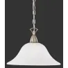 TRIO Suspension intérieur nickel mat et blanc balayé COLIN - Pas cher