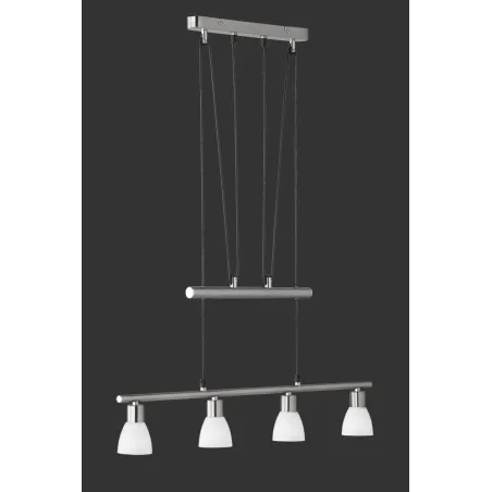 TRIO Suspension intérieur nickel mat et blanc balayé CARICO - Pas cher