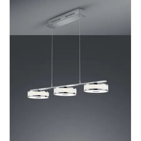 TRIO Suspension intérieur nickel mat et chrome AGENTO - Pas cher