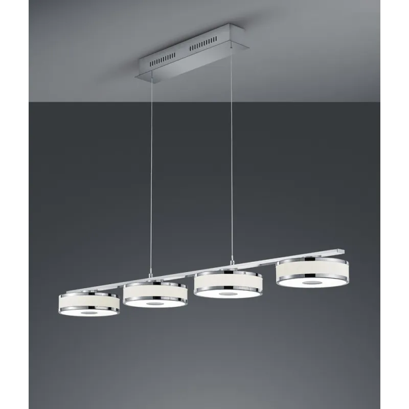 TRIO Suspension intérieur nickel mat et chrome AGENTO - Pas cher