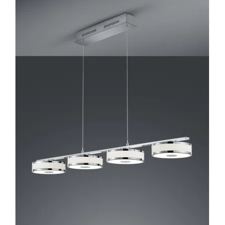 TRIO Suspension intérieur nickel mat et chrome AGENTO - Pas cher