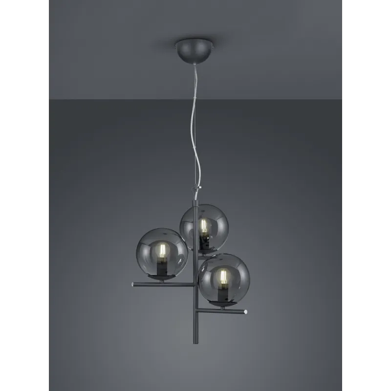 TRIO Suspension intérieur antracite et fumé PURE - Pas cher