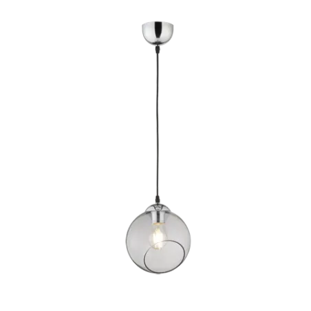 TRIO Suspension intérieur chrome et fumé CLOONEY - Pas cher