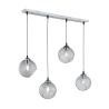 TRIO Suspension intérieur chrome et fumé CLOONEY - Pas cher