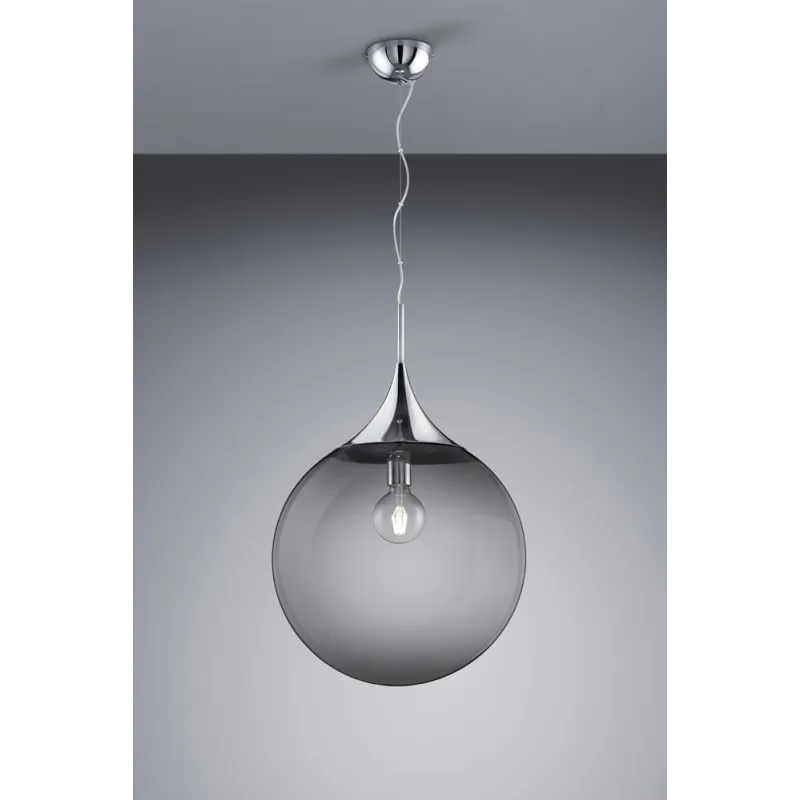 TRIO Suspension intérieur chrome et fumé MIDAS - Pas cher