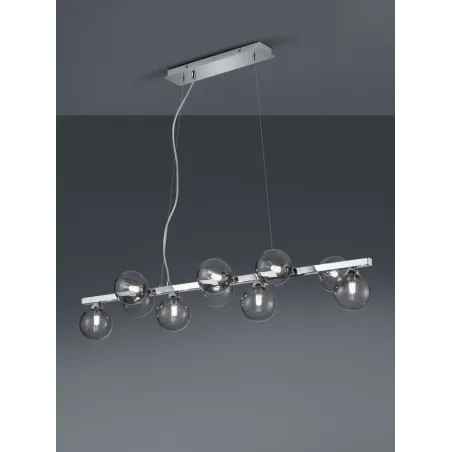 TRIO Suspension intérieur chrome et fumé ALICIA - Pas cher