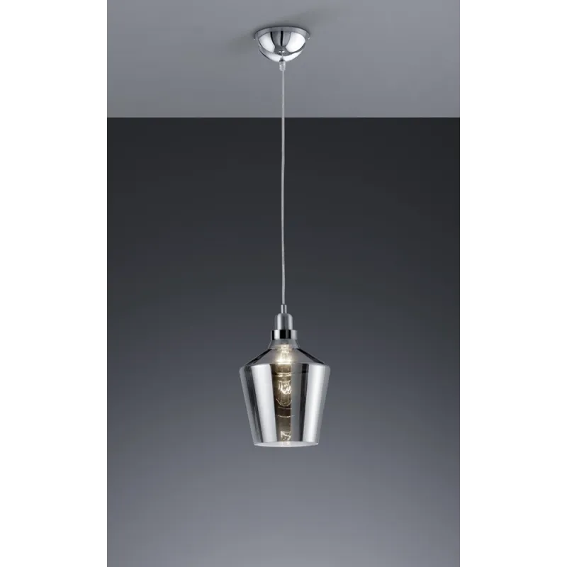 TRIO Suspension intérieur couleur aluminium et fumé CALAIS - Pas cher
