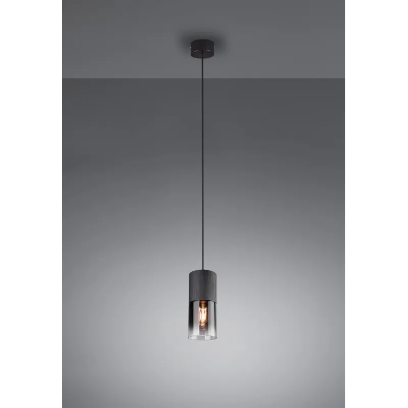 TRIO Suspension intérieur noir mat et fumé ROBIN - Pas cher