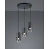 TRIO Suspension intérieur noir mat et fumé ROBIN - Pas cher