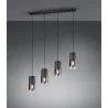 TRIO Suspension intérieur noir mat et fumé ROBIN - Pas cher