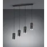 TRIO Suspension intérieur noir mat et fumé ROBIN - Pas cher