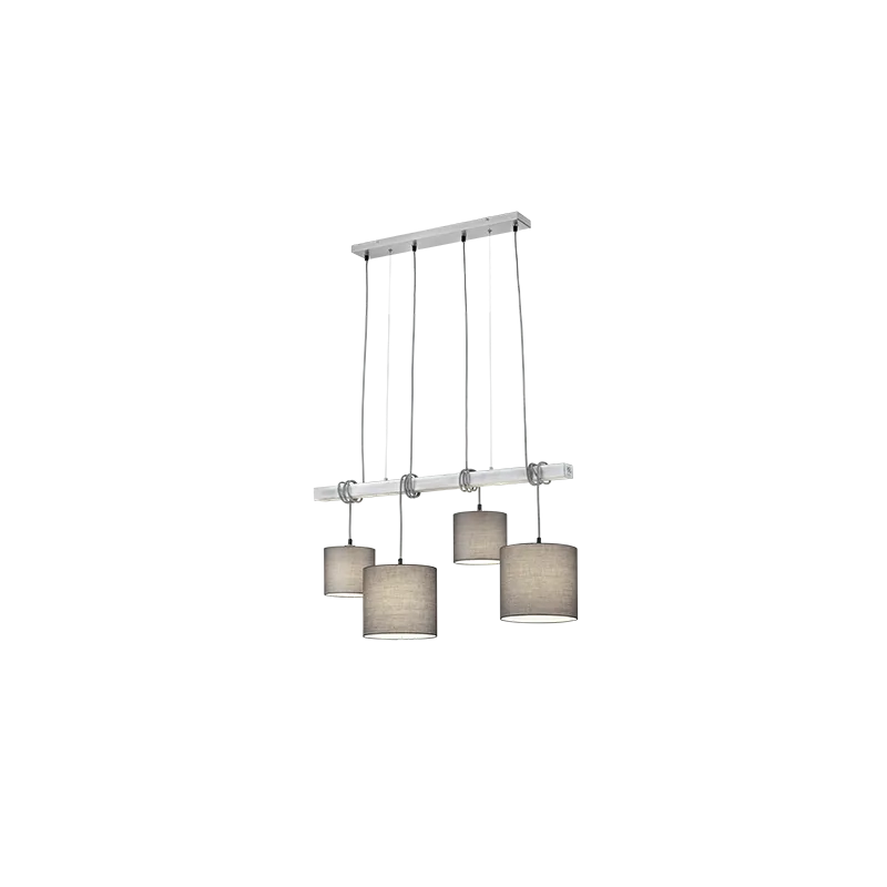 TRIO Suspension intérieur nickel mat et gris PADME - Pas cher