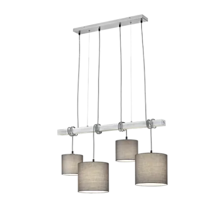 TRIO Suspension intérieur nickel mat et gris PADME - Pas cher
