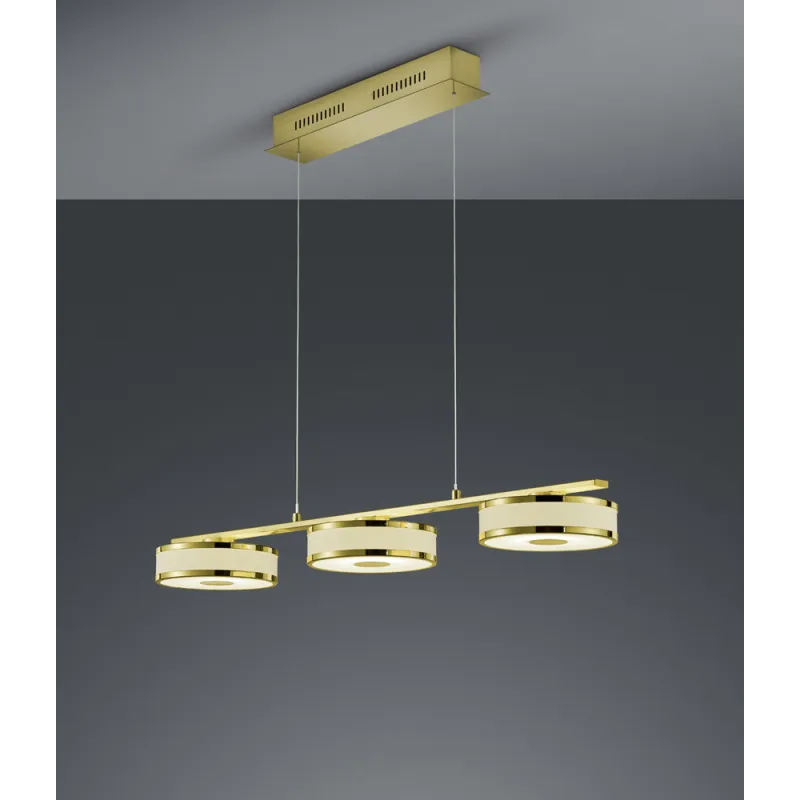TRIO Suspension intérieur laiton mat et or AGENTO - Pas cher