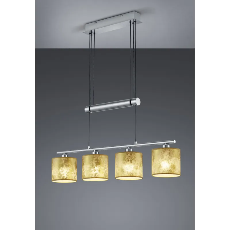 TRIO Suspension intérieur nickel mat et or GARDA - Pas cher