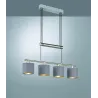 TRIO Suspension intérieur nickel mat et taupe GARDA - Pas cher