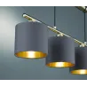 TRIO Suspension intérieur nickel mat et taupe GARDA - Pas cher