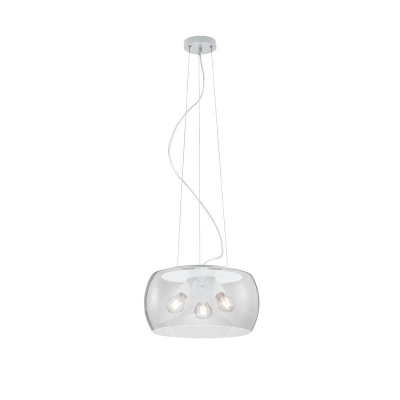 TRIO Suspension intérieur blanc mat et transparent claire VALENTE -...