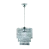 TRIO Suspension intérieur chrome et transparent claire ORIENT - Pas...