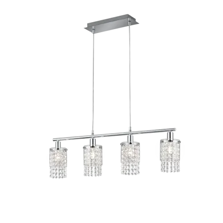 TRIO Suspension intérieur chrome et transparent claire POSH - Pas cher